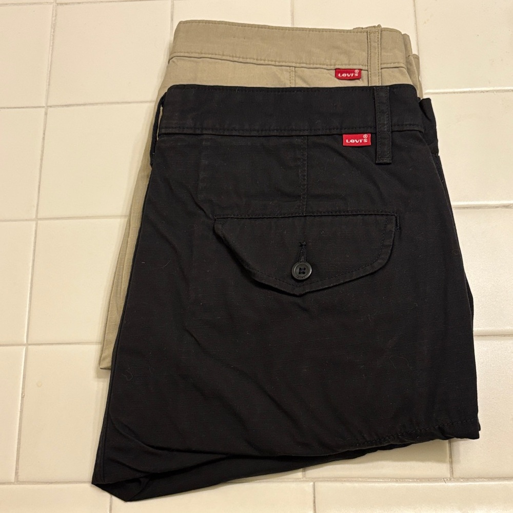 Levi's Dual-Tone Black and Tan Shorts